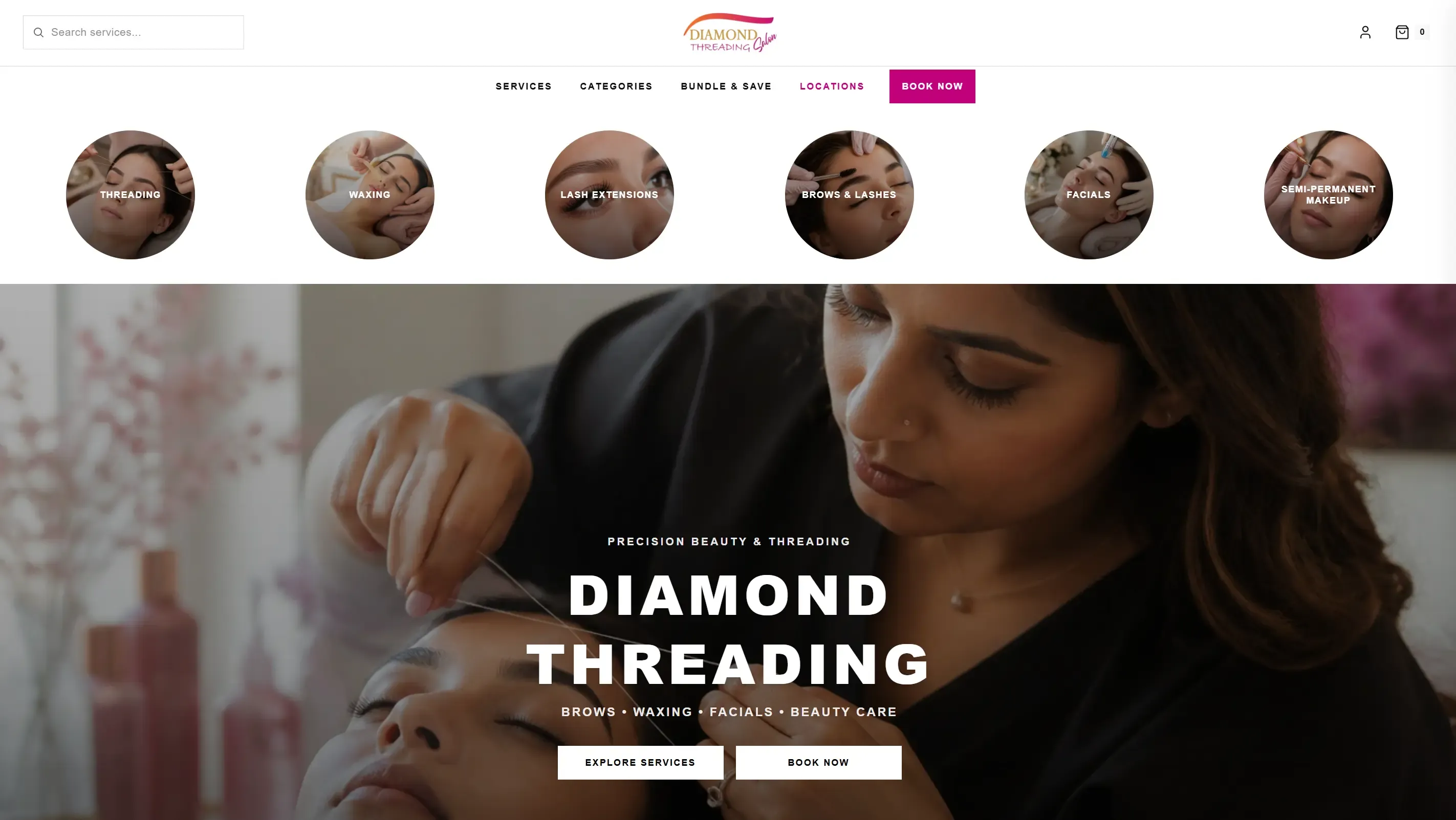 Diamond Threading website, 1 of 4