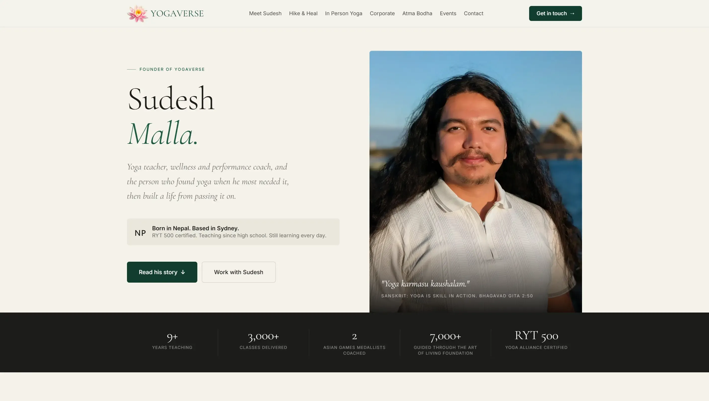 Yogaverse website, 2 of 3
