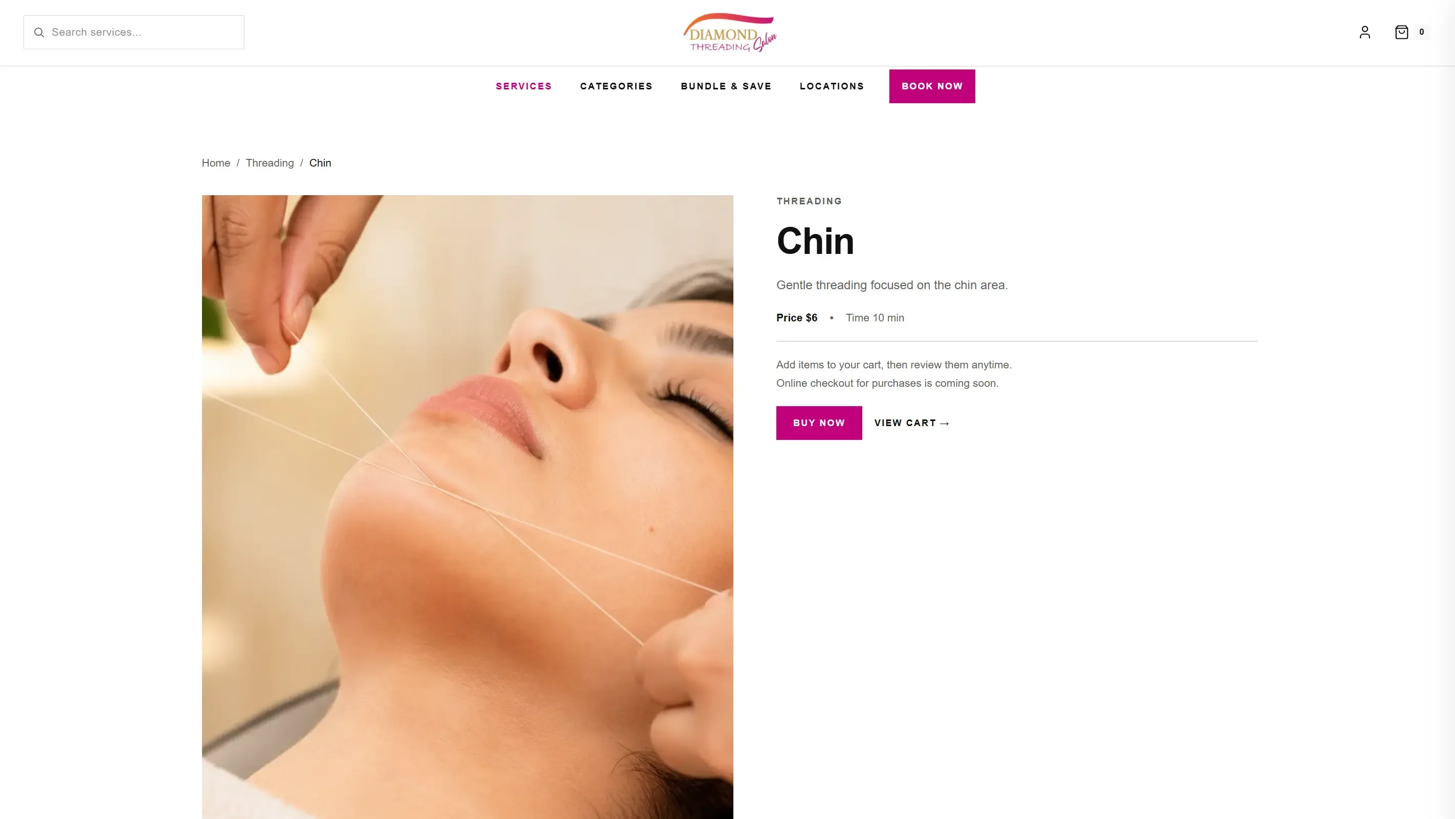 Diamond Threading website, 3 of 4