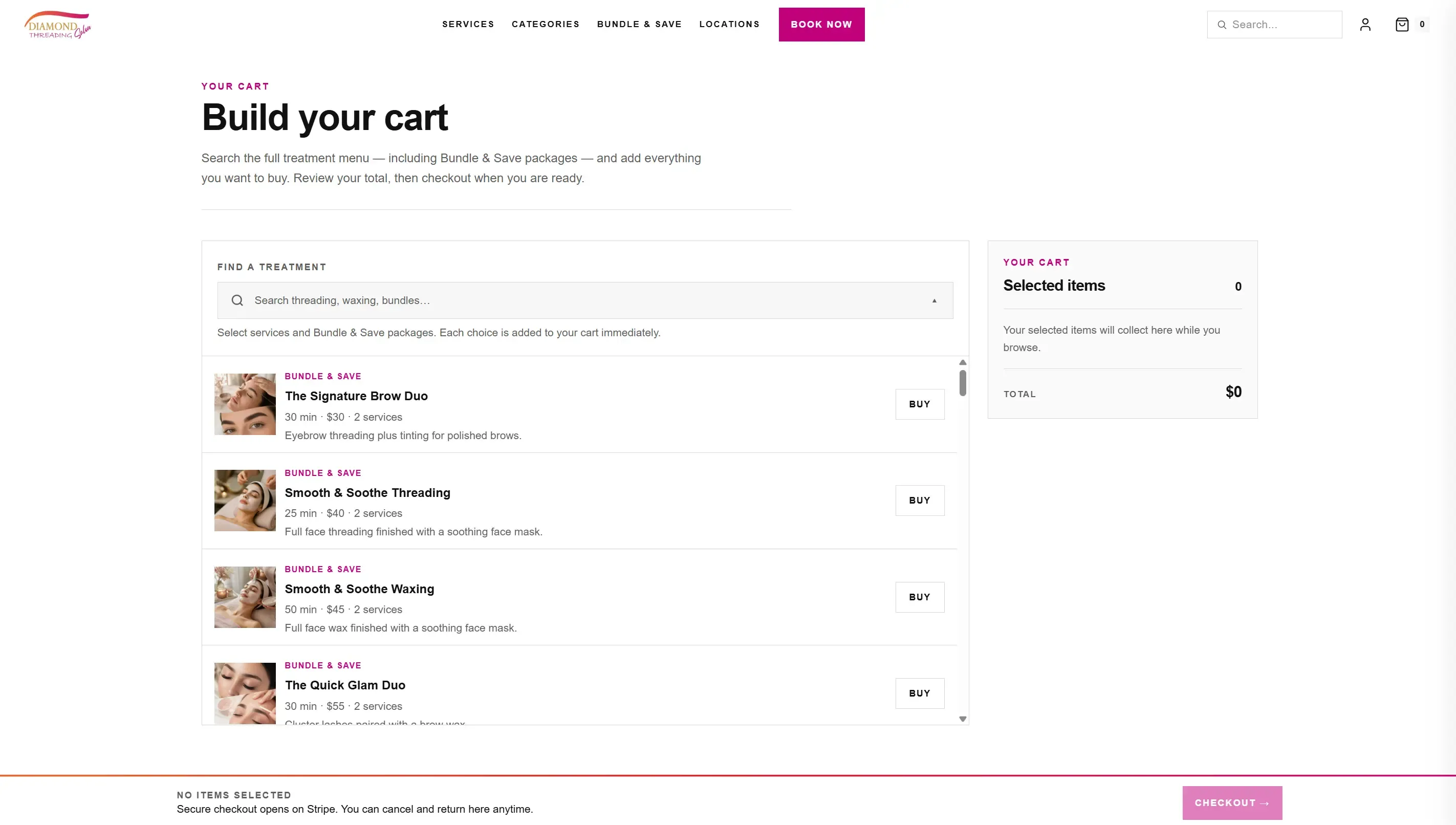 Diamond Threading website, 4 of 4